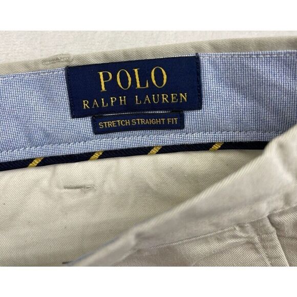 Polo Ralph Lauren Pants Mens 38x30 Chino Stretch Straight Fit Classic Grey - Picture 5 of 11